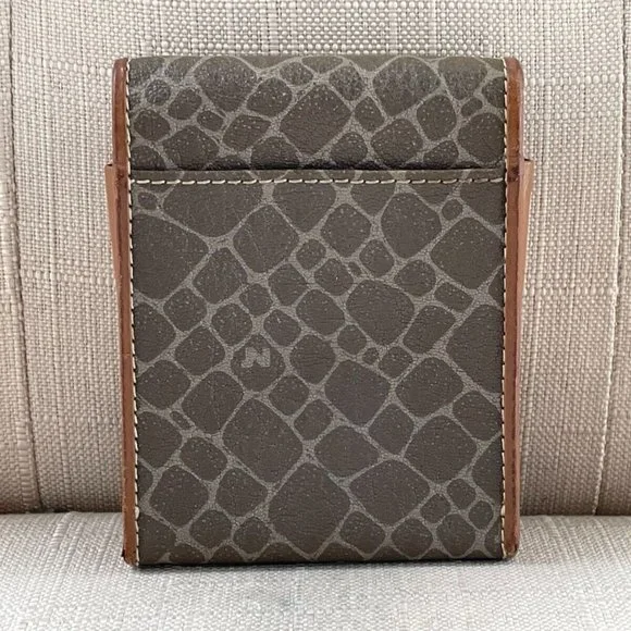 Nina Ricci Vintage Cigarette case/Card case Brown Signature Leather Case - Picture 4 of 12